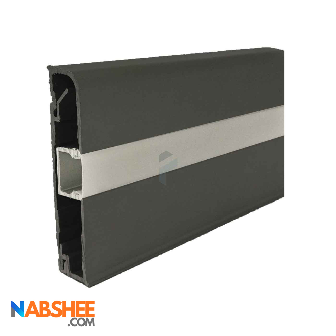 قرنیز آلومینیومی 8 سانتی با شیار LED کد LS8B مشکی