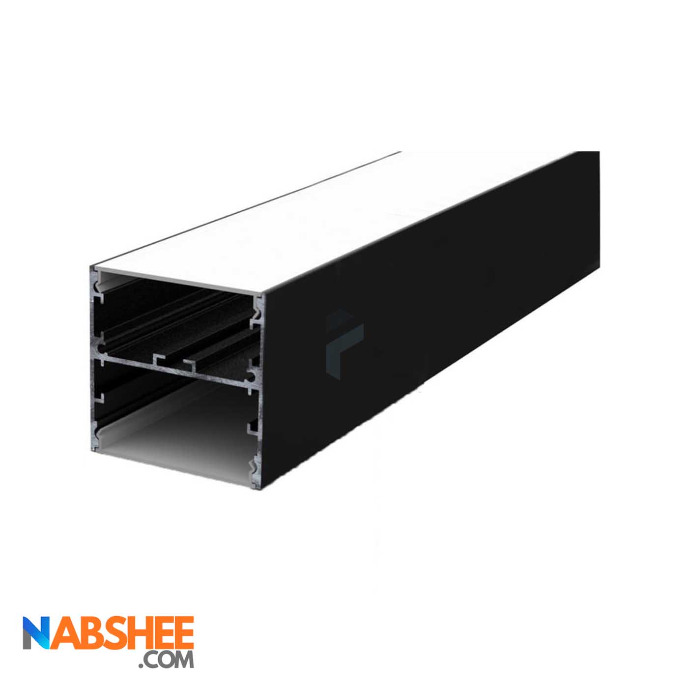 پروفیل نور خطی آلومینیومی دو طرفه 58 میل کد L58B مشکی + دیفیوزر رایگان