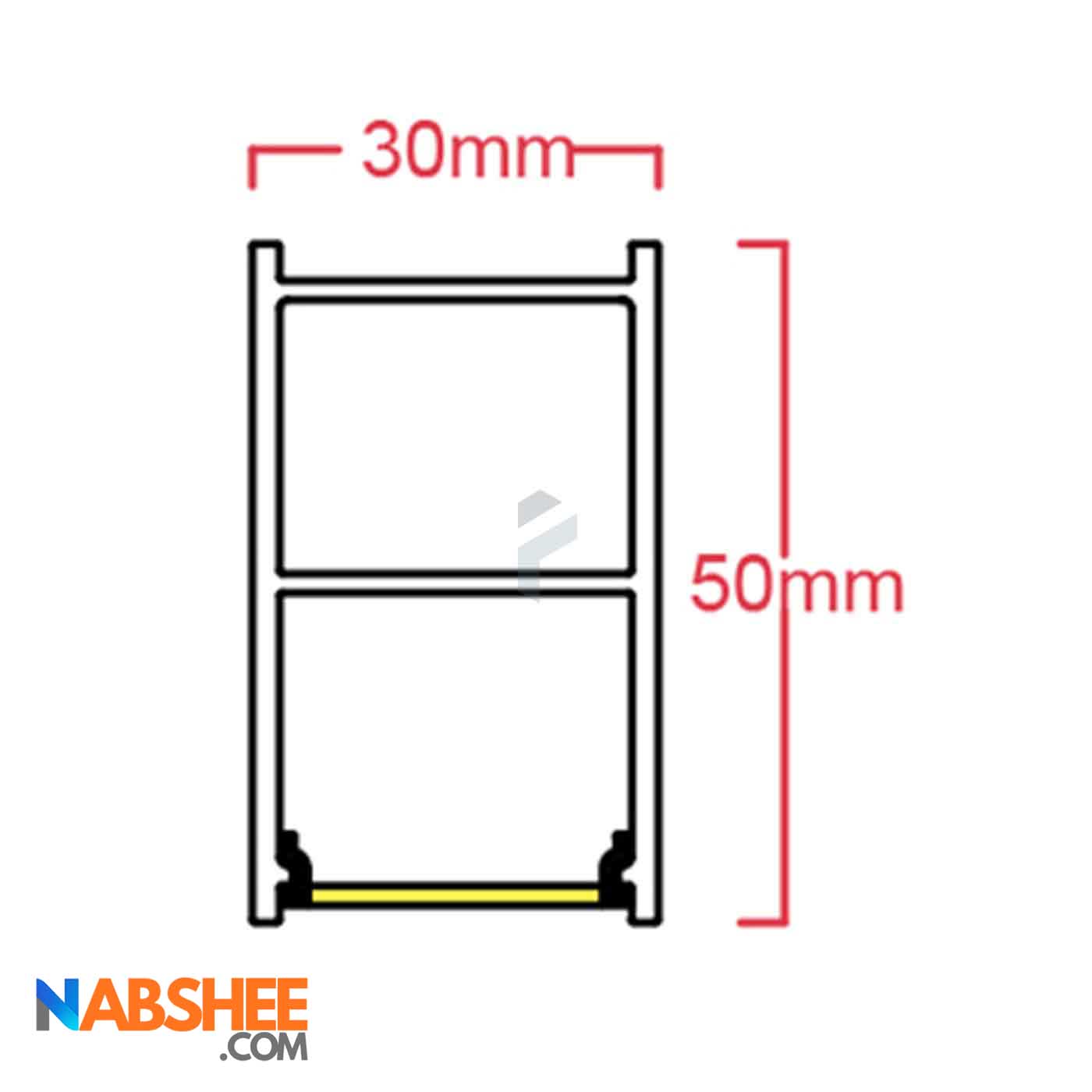 لوستر نور خطی مستطیل 160 × 60 سانت کد Oval-60160 (بدون نور)